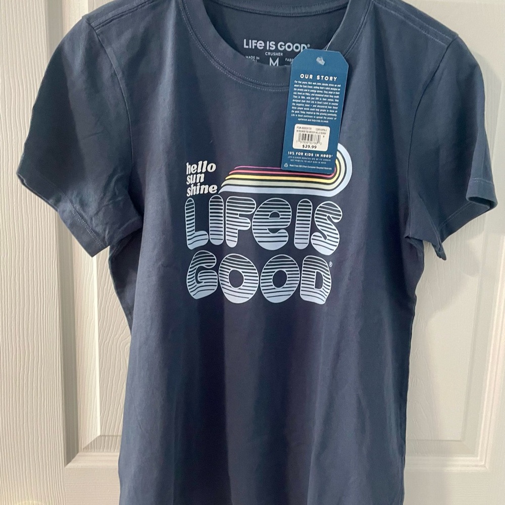 Life is Good Navy T-Shirt